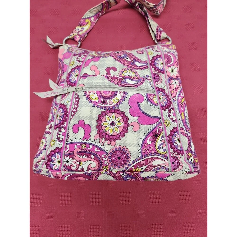 Vera Bradley Hipster Crossbody Bag Paisley Meets Plaid Adjustable Strap Retired